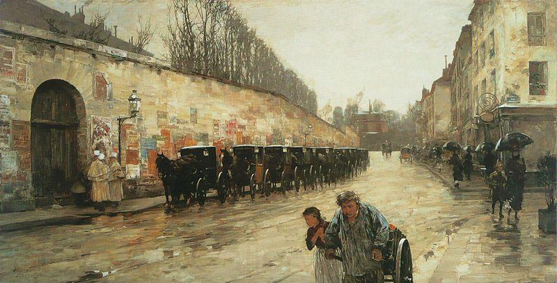 Childe Hassam Une averse, rue Bonaparte